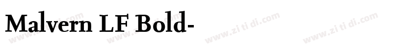 Malvern LF Bold字体转换